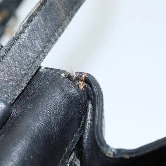 CELINE Shoulder Bag Leather Black Auth 78890 - Picture 13 of 15